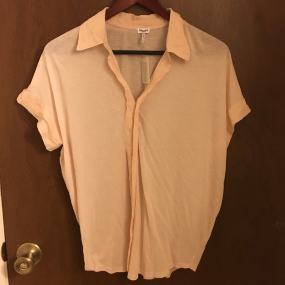 Splendid Tops - Splendid Cotton & Silk Collar Blouse